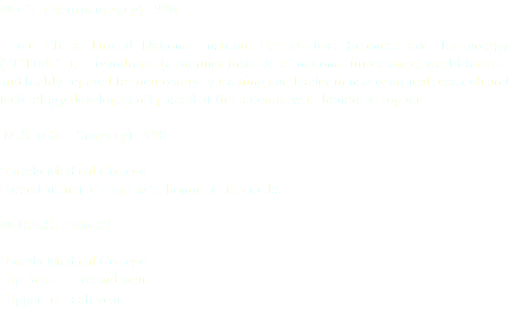 M.Ch. (Neurosurgery) 1996 Sree Chitra Tirunal National Institute For Medical Sciences and Technology (SCTIMST), Trivandrum (a premier institute of national importance, world famous and highly reputed for neurosurgery training and leader in neurosurgical research and technology development) passed at first attempt with honors as topper M.S. (Gen. Surgery) 1990 Baroda Medical College Passed at first attempt with honors in top ranks M.B.B.S. 1986-87 Baroda Medical College Top prize in second year Topper in each year